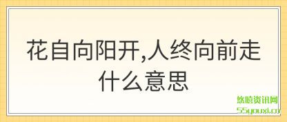 花自向阳(yang)开,人终向(xiang)前(qian)走什么(me)意思